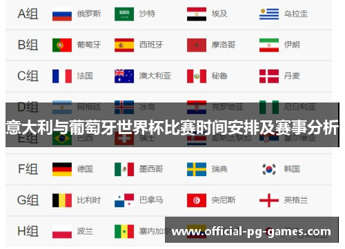 意大利与葡萄牙世界杯比赛时间安排及赛事分析